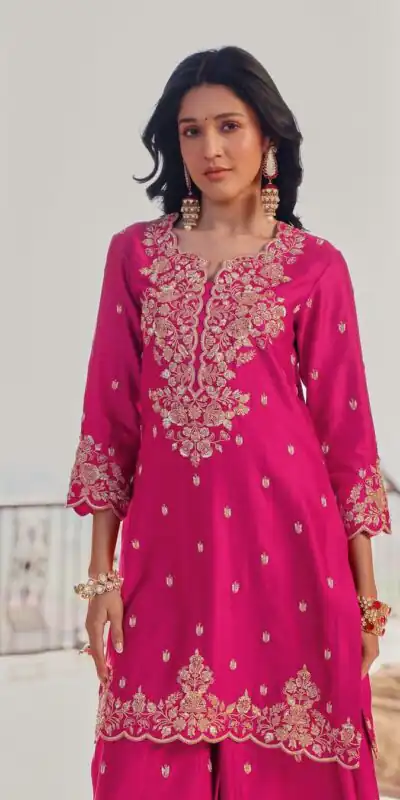 LG 1988 Pink Color Chinon Sequence Embroidery Work Salwar Suit Casual, Wedding, Festive, Events . Expected Delivery  4-6 Working Days @2149/- only      | Jump Suits, Casual Suits, Creative suits, Designer Suits, Palazzo Suits, Party Wear Suits, Patiala Suits, Salwar suit, Straight Suits