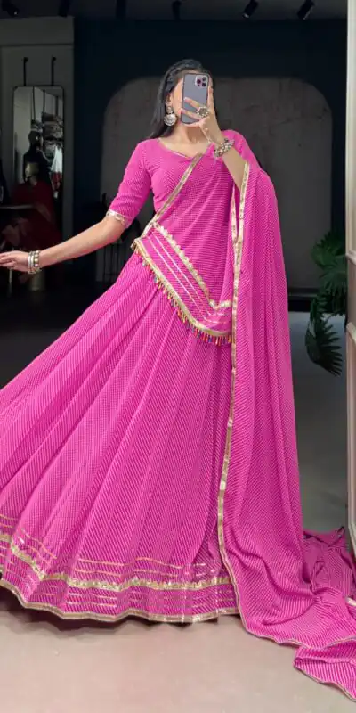 LNB 1728 Pink Color Georgette Printed Lace Work Lehenga Choli . Exclusive Offer ₹2499. Delivery 4-6 Working Days. Shop now. | Bollywood Lehenga, Creative Lehenga, Designer Lehenga, Embroidered Lehenga, Lehenga, Party Wear Lehenga