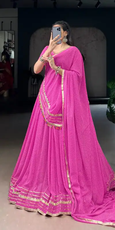 LNB 1728 Pink Color Georgette Printed Lace Work Lehenga Choli . Exclusive Offer ₹2499. Delivery 4-6 Working Days. Shop now. | Bollywood Lehenga, Creative Lehenga, Designer Lehenga, Embroidered Lehenga, Lehenga, Party Wear Lehenga
