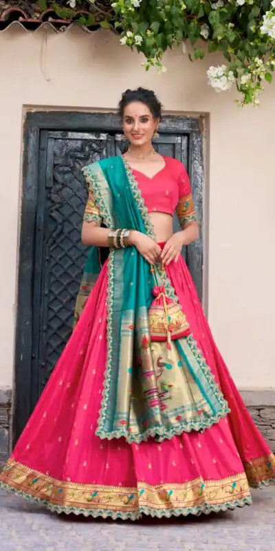 LNB 2014 Pink Color Jacquard Silk Zari Work Sequins Thread Embroidery Lehenga Choli Wedding, Party, Festive, Events Etc. Delivery 4-6 Working Days Rs 3749 | Bollywood Lehenga, Creative Lehenga, Designer Lehenga, Embroidered Lehenga, Lehenga, Party Wear Lehenga