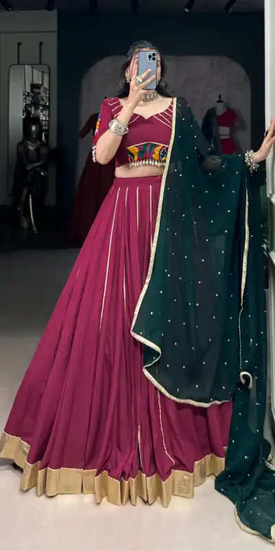 LNB 1655 Pink Color Pure Rayon Embossed Design Gotta Patti Lace Lehenga Choli Wedding, Party, Festive, Events Etc. Delivery 4-6 Working Days Rs 2799 | Bollywood Lehenga, Creative Lehenga, Designer Lehenga, Embroidered Lehenga, Lehenga, Party Wear Lehenga