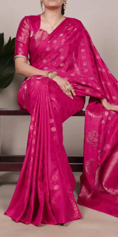 YNF 7904 Pink Color Roop Silk Zari Weaving Work Saree Casual, Wedding, Festive, Events . Expected Delivery  4-6 Working Days @1749/- only                                                                                | Bollywood Sarees, Creative Sarees, Designer Sarees, Embroidered Sarees, Ethnic Saree, Modern Digital sarees, Party Wear Sarees, Sarees