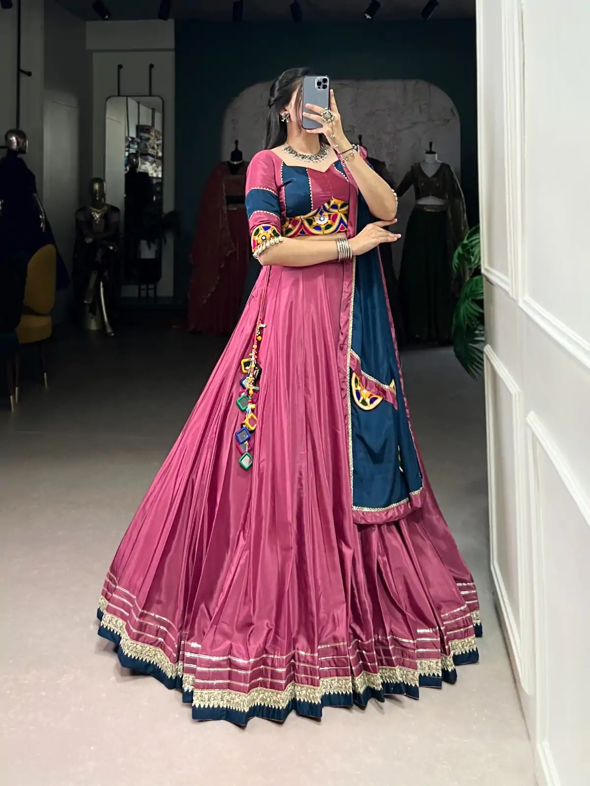 LNB 1656 Pink Color Silk Crepe Sequins Thread Embroidery Gotta Lehenga Choli Festive Party Wedding, Events etc. Delivery 4-6 Working Days @3399/- | Embroidered Lehenga, Bollywood Lehenga, Creative Lehenga, Designer Lehenga, Lehenga, Party Wear Lehenga