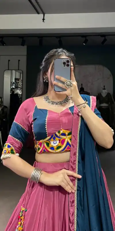 LNB 1656 Pink Color Silk Crepe Sequins Thread Embroidery Gotta Lehenga Choli Festive Party Wedding, Events etc. Delivery 4-6 Working Days @3399/- | Embroidered Lehenga, Bollywood Lehenga, Creative Lehenga, Designer Lehenga, Lehenga, Party Wear Lehenga