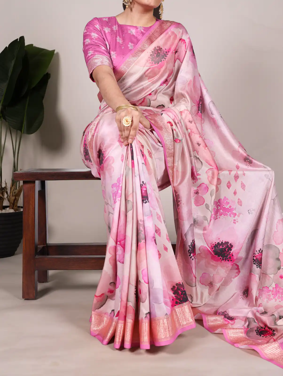 YNF 7015 Pink Color Tussar Silk With Viscose Border Printed Saree Casual, Wedding, Festive, Events . Expected Delivery  4-6 Working Days @1699/- only                                                                                | Bollywood Sarees, Creative Sarees, Designer Sarees, Embroidered Sarees, Ethnic Saree, Modern Digital sarees, Party Wear Sarees, Sarees