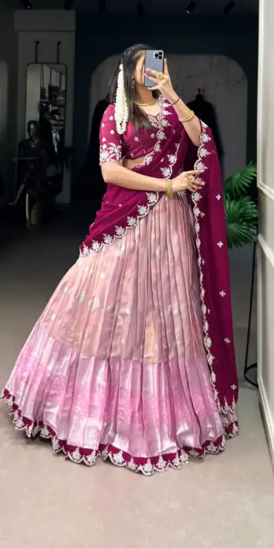 LNB 2024 Pink Color Zari Kota Weaving Work Sequins Thread Embroidery Lehenga Choli Festive Party Wedding, Events etc. Delivery 4-6 Working Days @2999/- | Bollywood Lehenga, Creative Lehenga, Designer Lehenga, Embroidered Lehenga, Lehenga, Party Wear Lehenga