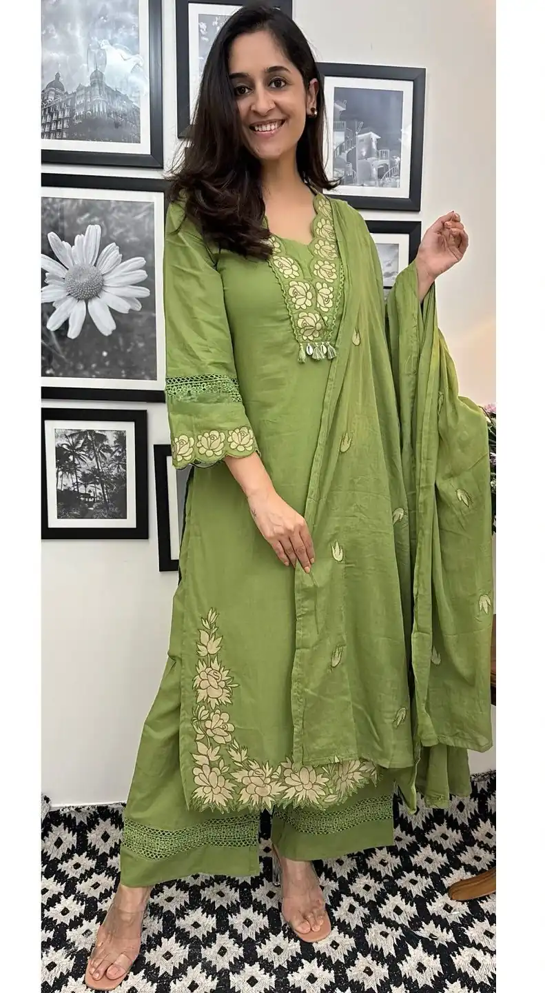 BE 385 Pista Color Rayon Slub Cotton Embroidery Wor Salwar Suit Casual, Wedding, Festive, Events . Expected Delivery  4-6 Working Days @1899/- only      | Jump Suits, Casual Suits, Creative suits, Designer Suits, Palazzo Suits, Party Wear Suits, Patiala Suits, Salwar suit, Straight Suits