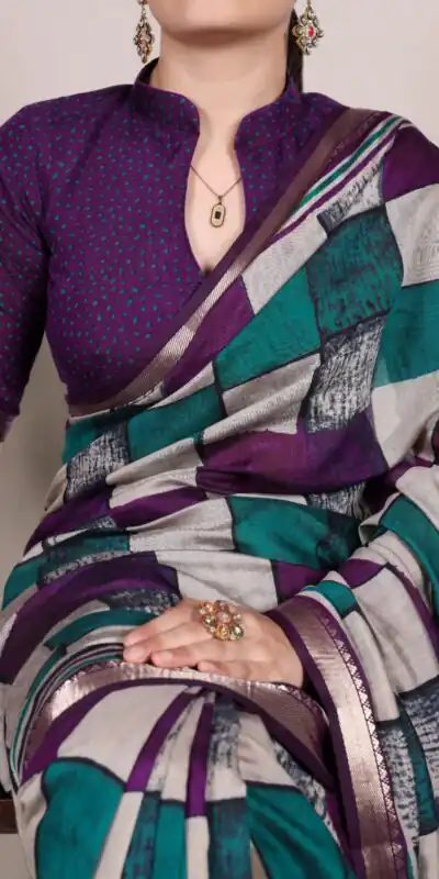 YNF 7045 Purple Color Polyester Viscose Chanderi Printed Border Saree Casual, Wedding, Festive, Events . Expected Delivery  4-6 Working Days @1499/- only                                | Bollywood Sarees, Creative Sarees, Designer Sarees, Embroidered Sarees, Ethnic Saree, Modern Digital sarees, Party Wear Sarees, Sarees