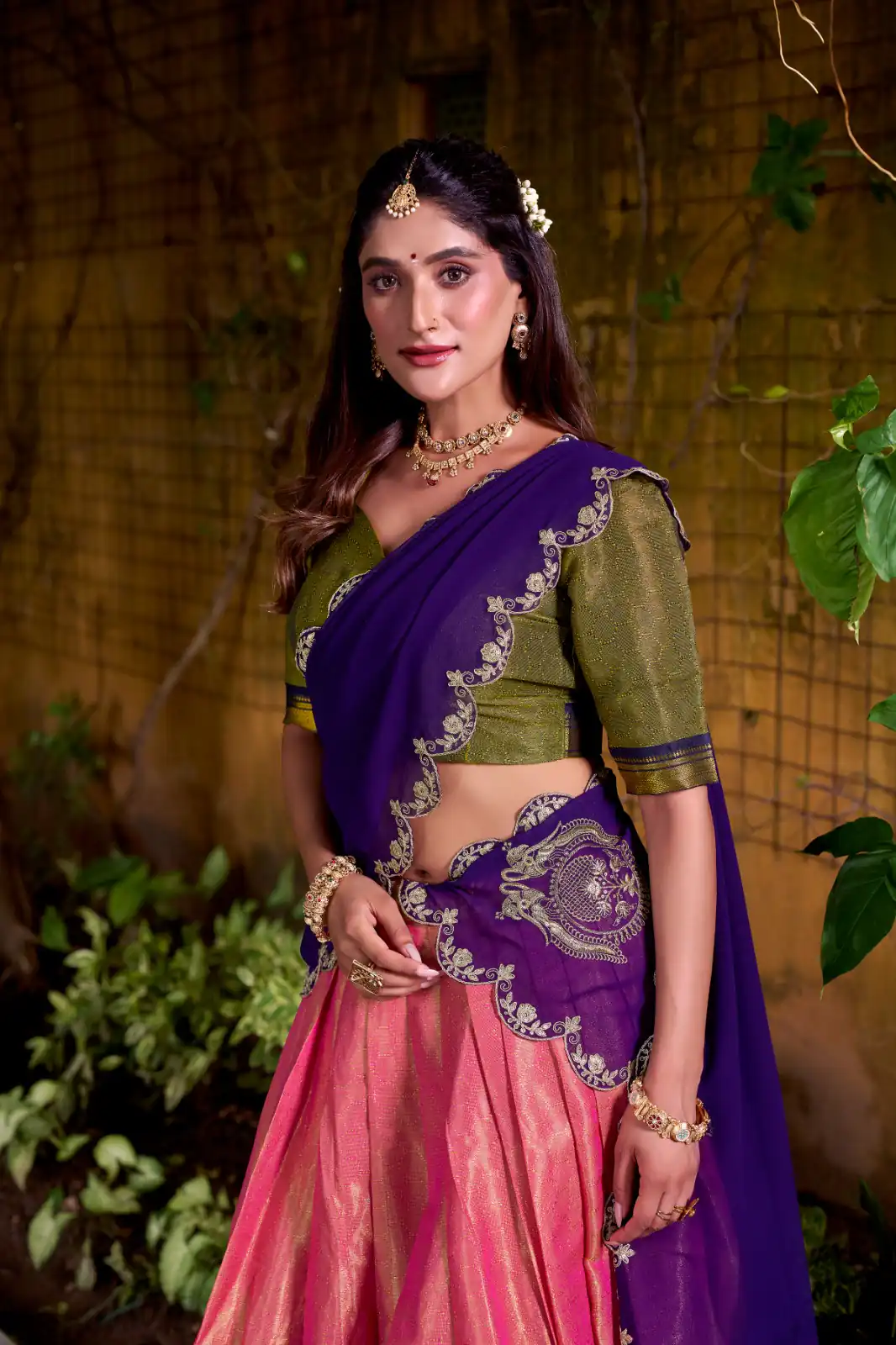 LNB 2009 Purple Color Kanchipuram Weaving With Zari Weaving Work Lehenga Choli Wedding, Party, Festive, Events Etc. Delivery 4-6 Working Days Rs 1999 | Bollywood Lehenga, Creative Lehenga, Designer Lehenga, Embroidered Lehenga, Lehenga, Party Wear Lehenga