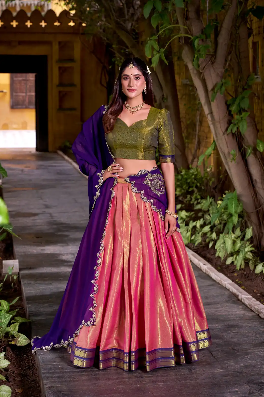 LNB 2009 Purple Color Kanchipuram Weaving With Zari Weaving Work Lehenga Choli Wedding, Party, Festive, Events Etc. Delivery 4-6 Working Days Rs 1999 | Bollywood Lehenga, Creative Lehenga, Designer Lehenga, Embroidered Lehenga, Lehenga, Party Wear Lehenga