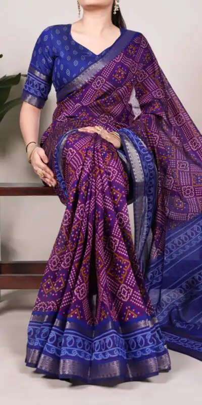 YNF 7046 Purple Color Polyester Chanderi Print Zari Weaving Work Saree Casual, Wedding, Festive, Events . Expected Delivery  4-6 Working Days @1549/- only                                                                                | Bollywood Sarees, Creative Sarees, Designer Sarees, Embroidered Sarees, Ethnic Saree, Modern Digital sarees, Party Wear Sarees, Sarees
