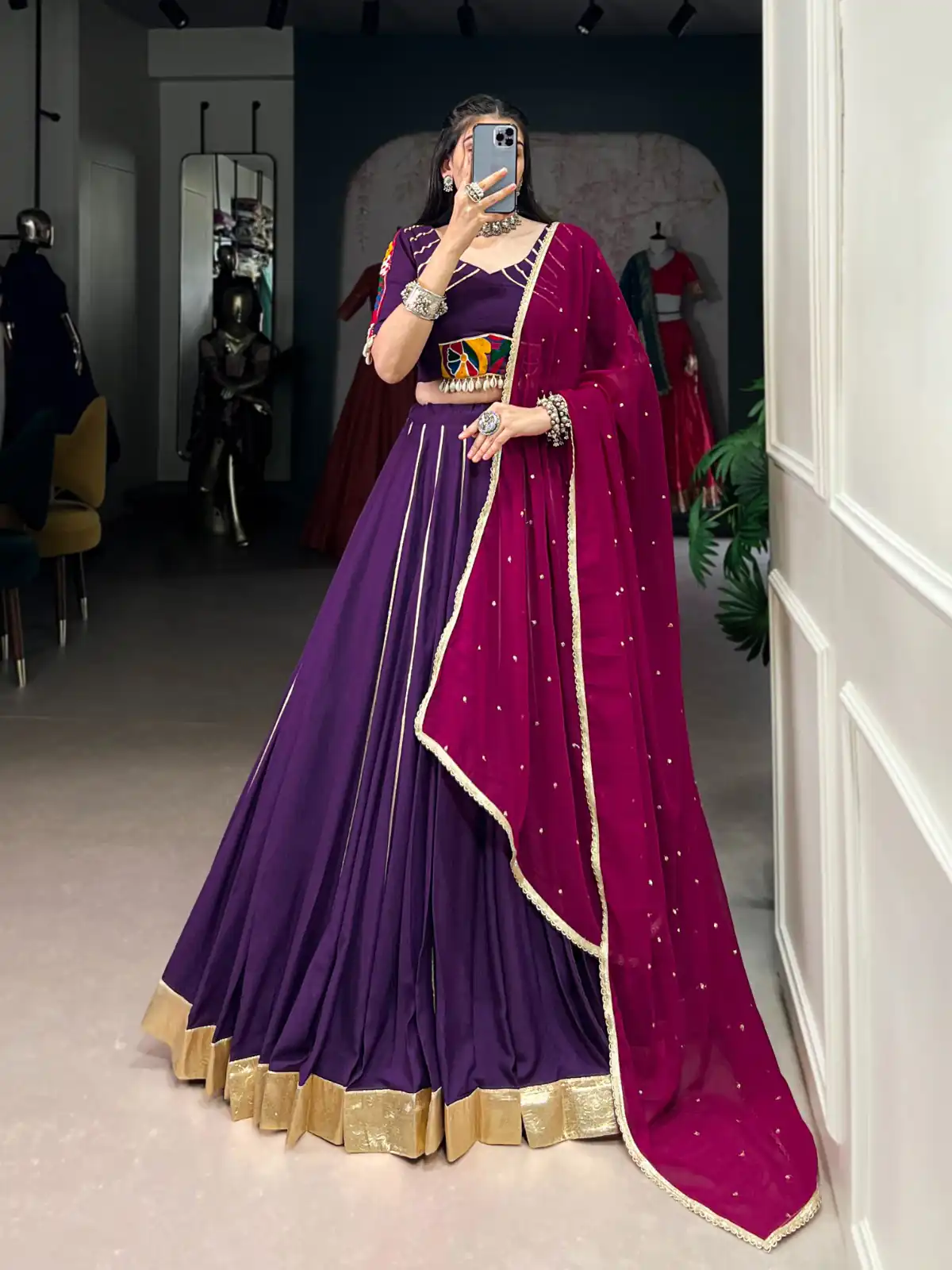 LNB 1655 Purple Color Pure Rayon Embossed Design Gotta Patti Lace Lehenga Choli Wedding, Party, Festive, Events Etc. Delivery 4-6 Working Days Rs 2799 | Embroidered Lehenga, Bollywood Lehenga, Creative Lehenga, Designer Lehenga, Lehenga, Party Wear Lehenga