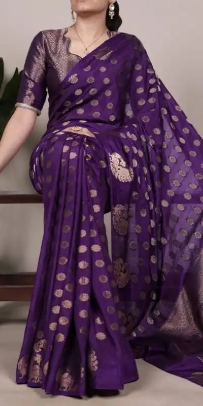 YNF 7904 Purple Color Roop Silk Zari Weaving Work Saree Casual, Wedding, Festive, Events . Expected Delivery  4-6 Working Days @1749/- only                                                                                | Bollywood Sarees, Creative Sarees, Designer Sarees, Embroidered Sarees, Ethnic Saree, Modern Digital sarees, Party Wear Sarees, Sarees
