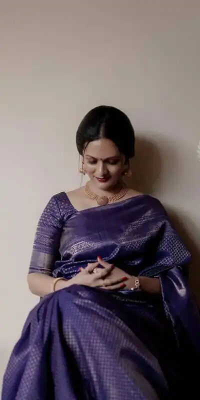 KP 3075 Purple Soft Lichi Silk Whit Designer Jacquard Work in Saree it Grab for ₹1399. Delivery 4-6 Working Days. Shop now. | Bollywood Sarees, Creative Sarees, Designer Sarees, Embroidered Sarees, Ethnic Saree, Modern Digital sarees, Party Wear Sarees, Sarees