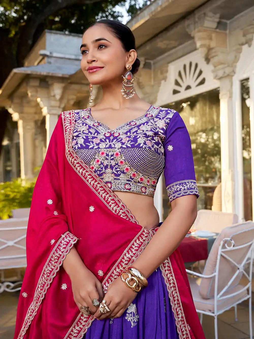 LNB 1414 Purple Color Vichitra Silk Sequins and Thread Embroidery Work Lehenga Choli Wedding, Party, Festive, Events Etc. Delivery 4-6 Working Days Rs 3399 | Bollywood Lehenga, Creative Lehenga, Designer Lehenga, Embroidered Lehenga, Lehenga, Party Wear Lehenga