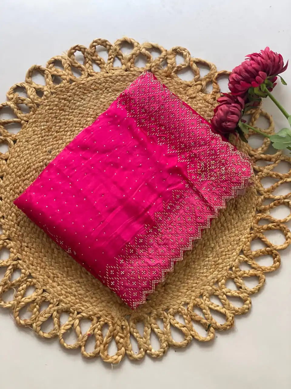 DF 3467 Rani Color Jimmy Choo Full Zarkhan Diamond Work Saree Casual, Wedding, Festive, Events . Expected Delivery  4-6 Working Days @2099/- only                                                                                | Bollywood Sarees, Creative Sarees, Designer Sarees, Embroidered Sarees, Ethnic Saree, Modern Digital sarees, Party Wear Sarees, Sarees