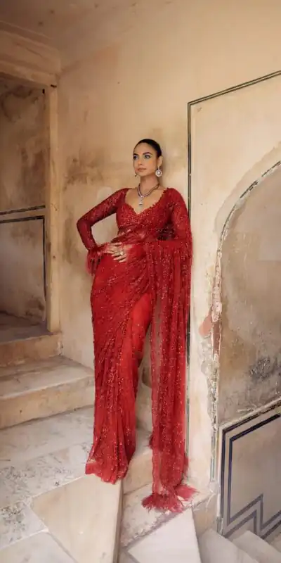 DF 3461 Red Color Butterfly Net 5mm Sequins Embroidery work Saree Saree Casual, Wedding, Festive, Events . Expected Delivery  4-6 Working Days @1799/- only                                                                                | Bollywood Sarees, Creative Sarees, Designer Sarees, Embroidered Sarees, Ethnic Saree, Modern Digital sarees, Party Wear Sarees, Sarees