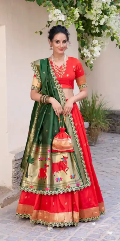 LNB 2014 Red Color Jacquard Silk Zari Work Sequins Thread Embroidery Lehenga Choli Wedding, Party, Festive, Events Etc. Delivery 4-6 Working Days Rs 3749 | Bollywood Lehenga, Creative Lehenga, Designer Lehenga, Embroidered Lehenga, Lehenga, Party Wear Lehenga