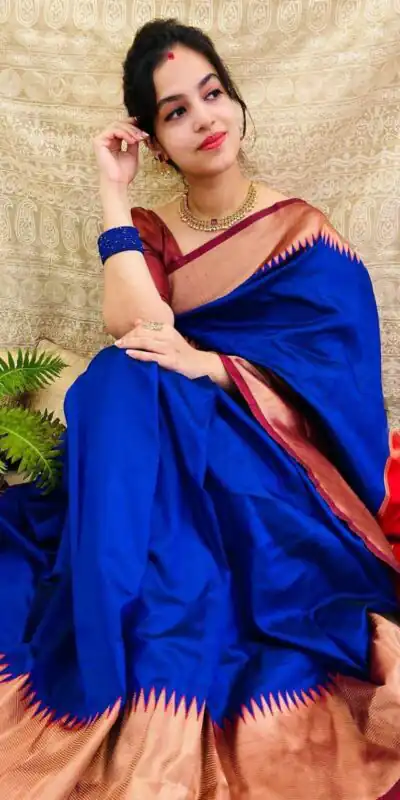 KP 3053 Royal Blue Soft Lichi Silk With Lace Jacquard Border Saree Work. Grab it for ₹1449. Delivery 4-6 Working Days. Shop now. | Bollywood Sarees, Creative Sarees, Designer Sarees, Embroidered Sarees, Ethnic Saree, Modern Digital sarees, Party Wear Sarees, Sarees