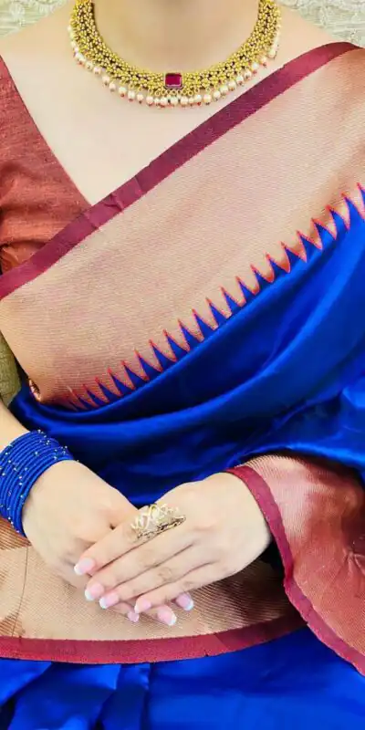 KP 3053 Royal Blue Soft Lichi Silk With Lace Jacquard Border Saree Work. Grab it for ₹1449. Delivery 4-6 Working Days. Shop now. | Bollywood Sarees, Creative Sarees, Designer Sarees, Embroidered Sarees, Ethnic Saree, Modern Digital sarees, Party Wear Sarees, Sarees