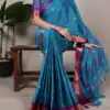 YNF 7406 Sky Blue Color Cotton Silk Weaving Work Paithani Concept Saree Casual, Wedding, Festive, Events . Expected Delivery  4-6 Working Days @1449/- only                                                                                | Bollywood Sarees, Creative Sarees, Designer Sarees, Embroidered Sarees, Ethnic Saree, Modern Digital sarees, Party Wear Sarees, Sarees