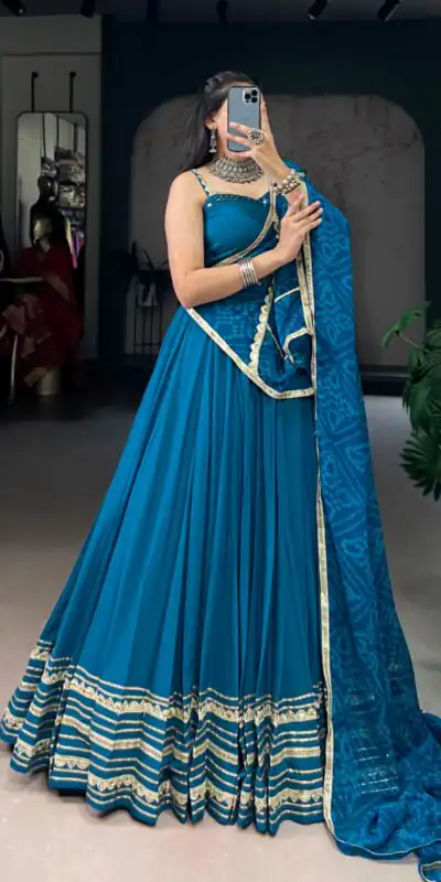 LNB 1670 Teal Color Pure Rayon Lace Touch Up Lehenga Choli Wedding, Party, Festive, Events Etc. Delivery 4-6 Working Days Rs 3399 | Bollywood Lehenga, Creative Lehenga, Designer Lehenga, Embroidered Lehenga, Lehenga, Party Wear Lehenga