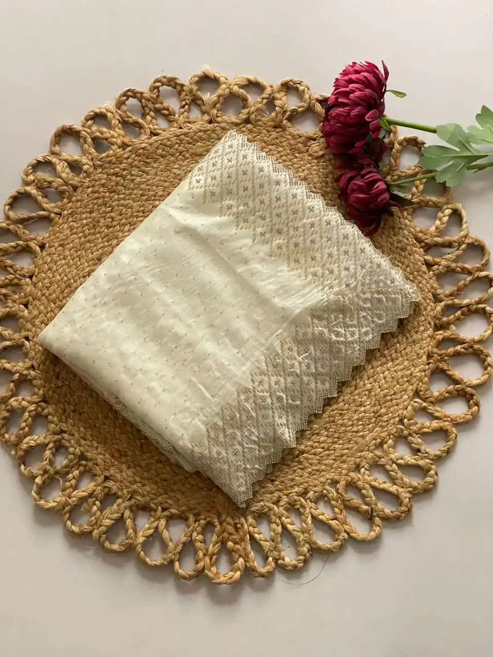 DF 3467 White Color Jimmy Choo Full Zarkhan Diamond Work Saree Casual, Wedding, Festive, Events . Expected Delivery  4-6 Working Days @2099/- only                                                                                | Bollywood Sarees, Creative Sarees, Designer Sarees, Embroidered Sarees, Ethnic Saree, Modern Digital sarees, Party Wear Sarees, Sarees