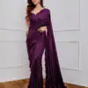 DF 3312 Wine Color Faux Georgette 5mm Sequence Embroidery Work Saree Casual, Wedding, Festive, Events . Expected Delivery  4-6 Working Days @1899/- only                                                 | Bollywood Sarees, Creative Sarees, Designer Sarees, Embroidered Sarees, Ethnic Saree, Modern Digital sarees, Party Wear Sarees, Sarees