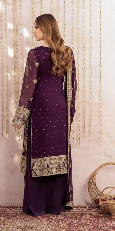 LG 1986 Wine Color Georgette Sequence Embroidery Work Salwar Suit Casual, Wedding, Festive, Events . Expected Delivery  4-6 Working Days @2049/- only      | Jump Suits, Casual Suits, Creative suits, Designer Suits, Palazzo Suits, Party Wear Suits, Patiala Suits, Salwar suit, Straight Suits