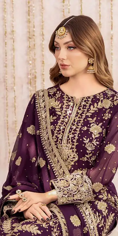 LG 1986 Wine Color Georgette Sequence Embroidery Work Salwar Suit Casual, Wedding, Festive, Events . Expected Delivery  4-6 Working Days @2049/- only      | Jump Suits, Casual Suits, Creative suits, Designer Suits, Palazzo Suits, Party Wear Suits, Patiala Suits, Salwar suit, Straight Suits