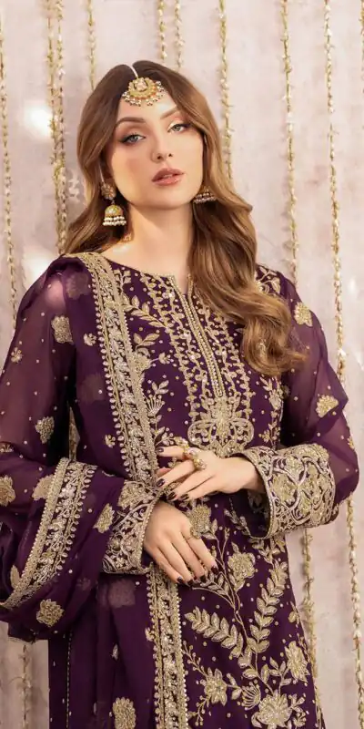 LG 1986 Wine Color Georgette Sequence Embroidery Work Salwar Suit Casual, Wedding, Festive, Events . Expected Delivery  4-6 Working Days @2049/- only      | Jump Suits, Casual Suits, Creative suits, Designer Suits, Palazzo Suits, Party Wear Suits, Patiala Suits, Salwar suit, Straight Suits