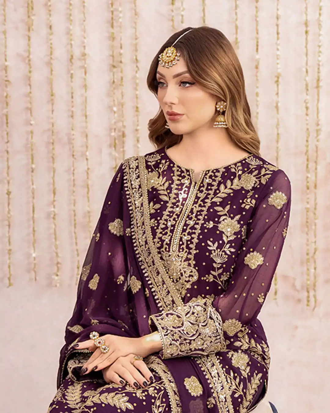LG 1986 Wine Color Georgette Sequence Embroidery Work Salwar Suit Casual, Wedding, Festive, Events . Expected Delivery  4-6 Working Days @2049/- only      | Jump Suits, Casual Suits, Creative suits, Designer Suits, Palazzo Suits, Party Wear Suits, Patiala Suits, Salwar suit, Straight Suits