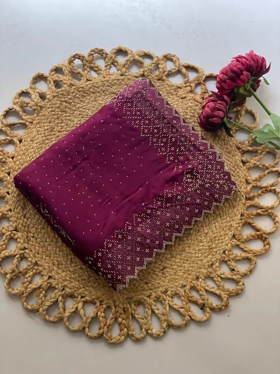 DF 3467 Wine Color Jimmy Choo Full Zarkhan Diamond Work Saree Casual, Wedding, Festive, Events . Expected Delivery  4-6 Working Days @2099/- only                                                                                | Bollywood Sarees, Creative Sarees, Designer Sarees, Embroidered Sarees, Ethnic Saree, Modern Digital sarees, Party Wear Sarees, Sarees