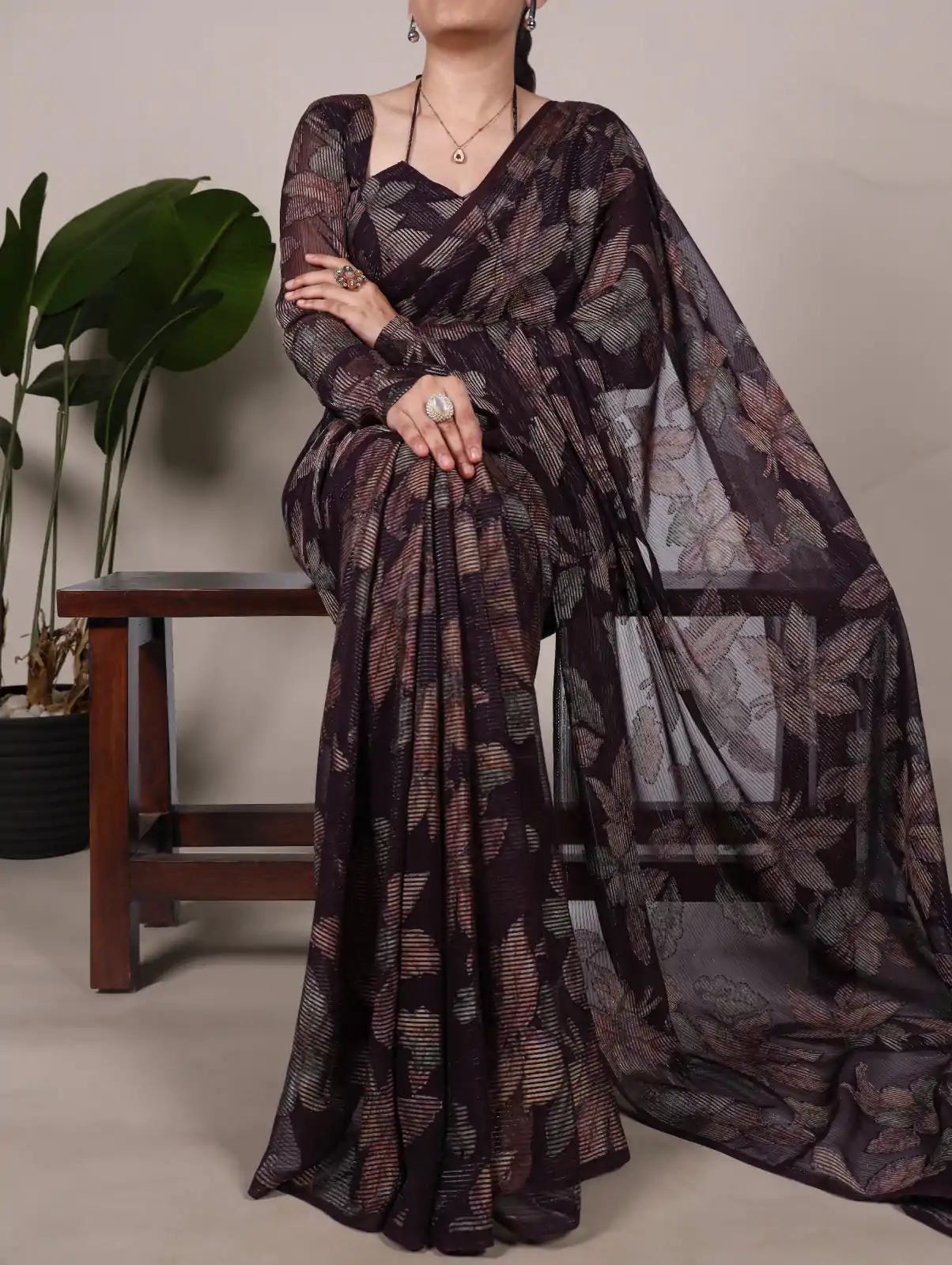 YNF 7052 Wine Color Lurex Brasso Floral Viscose Brasso Saree Casual, Wedding, Festive, Events . Expected Delivery  4-6 Working Days @1799/- only                                                                                | Bollywood Sarees, Creative Sarees, Designer Sarees, Embroidered Sarees, Ethnic Saree, Modern Digital sarees, Party Wear Sarees, Sarees