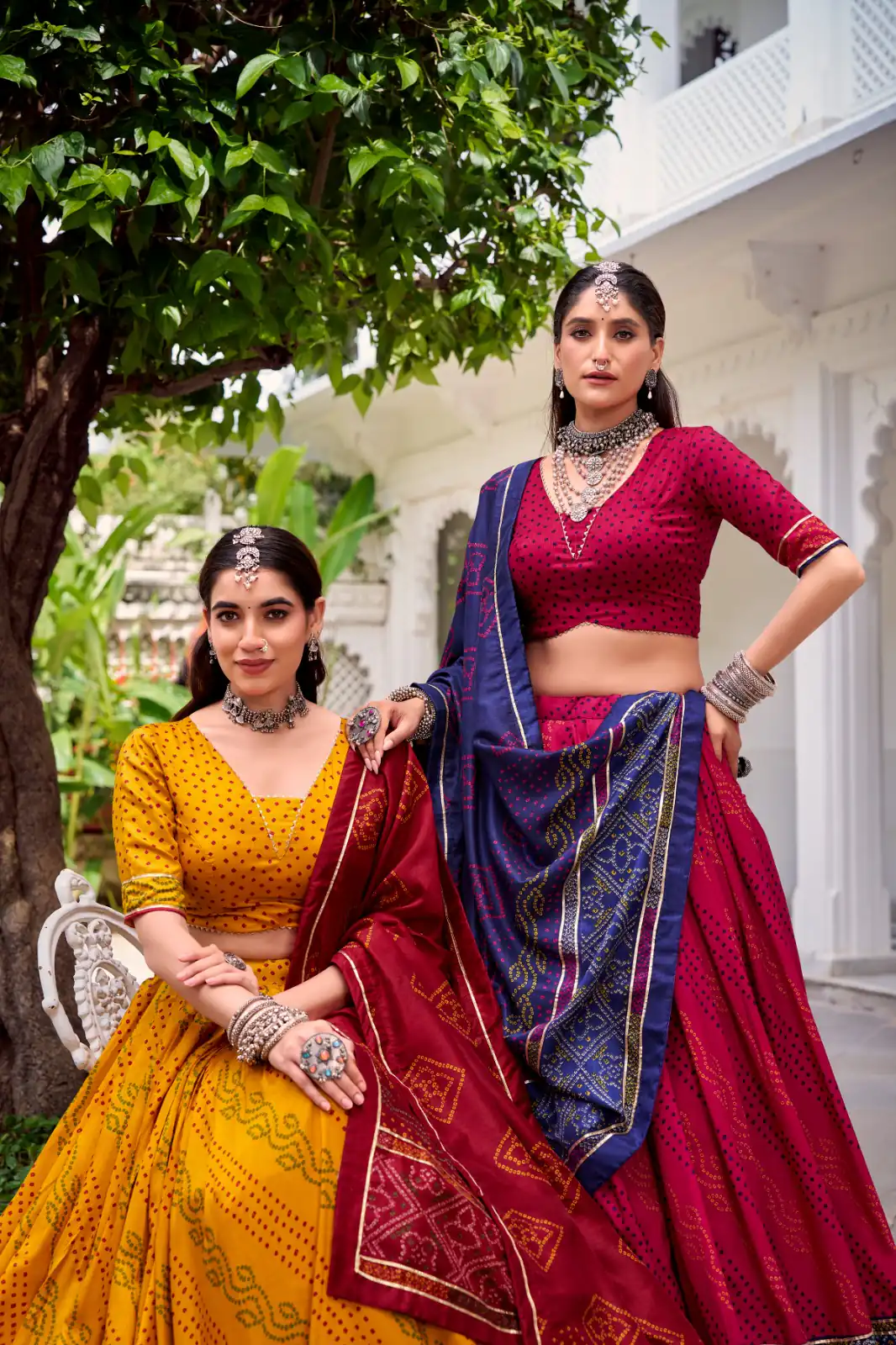 LNB 1250 Yellow Color Tasar Silk Bandhej Print With Gotta Patti Lace Lehenga Choli Festive Party Wedding, Events etc. Delivery 4-6 Working Days @2149/- | Bollywood Lehenga, Creative Lehenga, Designer Lehenga, Embroidered Lehenga, Lehenga, Party Wear Lehenga