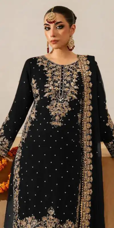 RTC 5901 Black Faux Georgette Salwar Suit Perfect for Wedding, Party, Raksha Bandhan, Eid, Pooja –. Introductory Price ₹2449. Delivery 4-6 Working Days. | Jump Suits, Casual Suits, Creative suits, Designer Suits, Palazzo Suits, Party Wear Suits, Patiala Suits, Salwar suit, Straight Suits