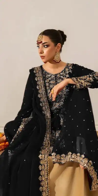 RTC 5901 Black Faux Georgette Salwar Suit Perfect for Wedding, Party, Raksha Bandhan, Eid, Pooja –. Introductory Price ₹2449. Delivery 4-6 Working Days. | Jump Suits, Casual Suits, Creative suits, Designer Suits, Palazzo Suits, Party Wear Suits, Patiala Suits, Salwar suit, Straight Suits