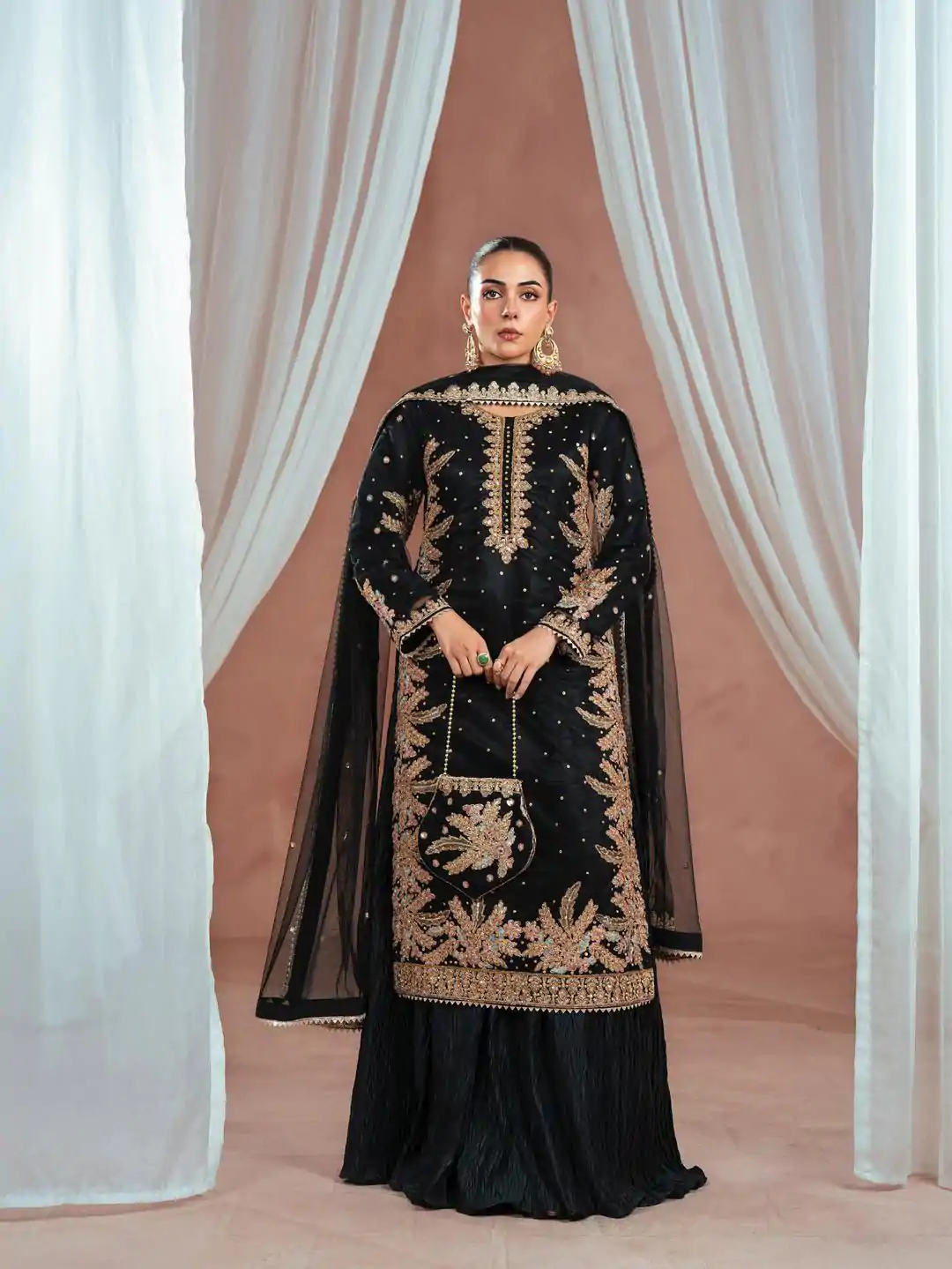 KF 1705 Black Fuax Georgette With Embroidery Work Salwar Suit . Wedding, Party, Festive, Events, Deal ₹2049. Delivery 4-6 Working Days. Shop now. | Designer Suits, Jump Suits, Tops & Bottoms, Track Suits, Trendy Wear, Casual Suits, Creative suits, Palazzo Suits, Party Wear Suits, Patiala Suits, Salwar suit, Straight Suits