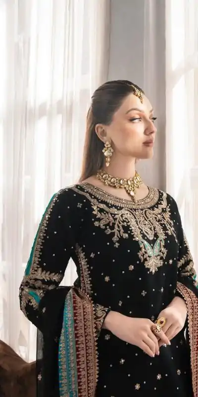 KF 1706 Black Fuax Georgette with Mirror Work & Embroidery Work Salwar Suit . Get it for ₹2449. Delivery 4-6 Working Days. Shop now. | Designer Suits, Jump Suits, Tops & Bottoms, Track Suits, Trendy Wear, Casual Suits, Creative suits, Palazzo Suits, Party Wear Suits, Patiala Suits, Salwar suit, Straight Suits