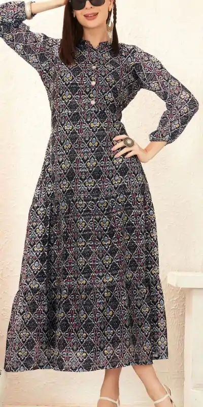 INLI BLOSSOM 2.0 Black Georgette print Gown Perfect for Wedding, Party, Ganesh Chaturthi, Bridal Wear, Durga Puja – . Get it for ₹1499. Delivery 4-6 Days | Bollywood Gowns, Creative Gowns, Designer Gowns, Embroidered Gowns, Gowns, Party Wear Gowns