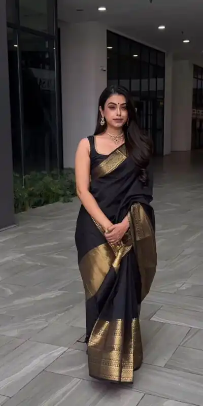 KP 5095 Black Color Jacquard With Designer Work All Over Saree . Exclusive Offer ₹1344. Delivery 4-6 Working Days. Shop now. | Bollywood Sarees, Creative Sarees, Designer Sarees, Embroidered Sarees, Ethnic Saree, Modern Digital sarees, Party Wear Sarees, Sarees