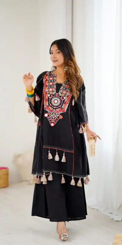 SRK 5286 Black in Khadi Cotton Mirror Work & Embroidery Work Salwar Suit . Now at just ₹2099. Delivery 4-6 Working Days. Shop now. | Jump Suits, Casual Suits, Creative suits, Designer Suits, Palazzo Suits, Party Wear Suits, Patiala Suits, Salwar suit, Straight Suits