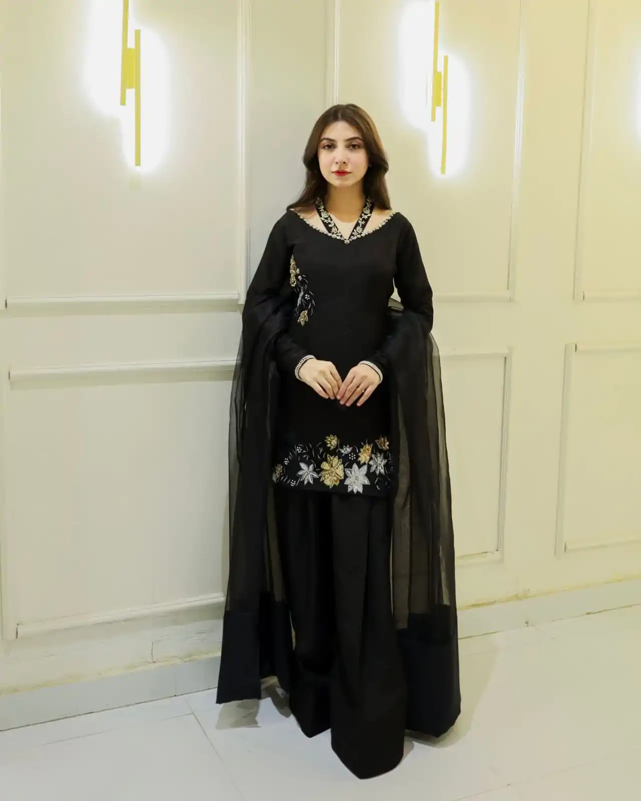 NSR 856 Black in Natural Crep Silk With Embroidery Sequence Work with Full Sleeve Lace Work & Lace Border Salwar Suit . Get it for ₹1799. Delivery 4-6 | Jump Suits, Tops & Bottoms, Track Suits, Trendy Wear, Casual Suits, Creative suits, Designer Suits, Palazzo Suits, Party Wear Suits, Patiala Suits, Salwar suit, Straight Suits