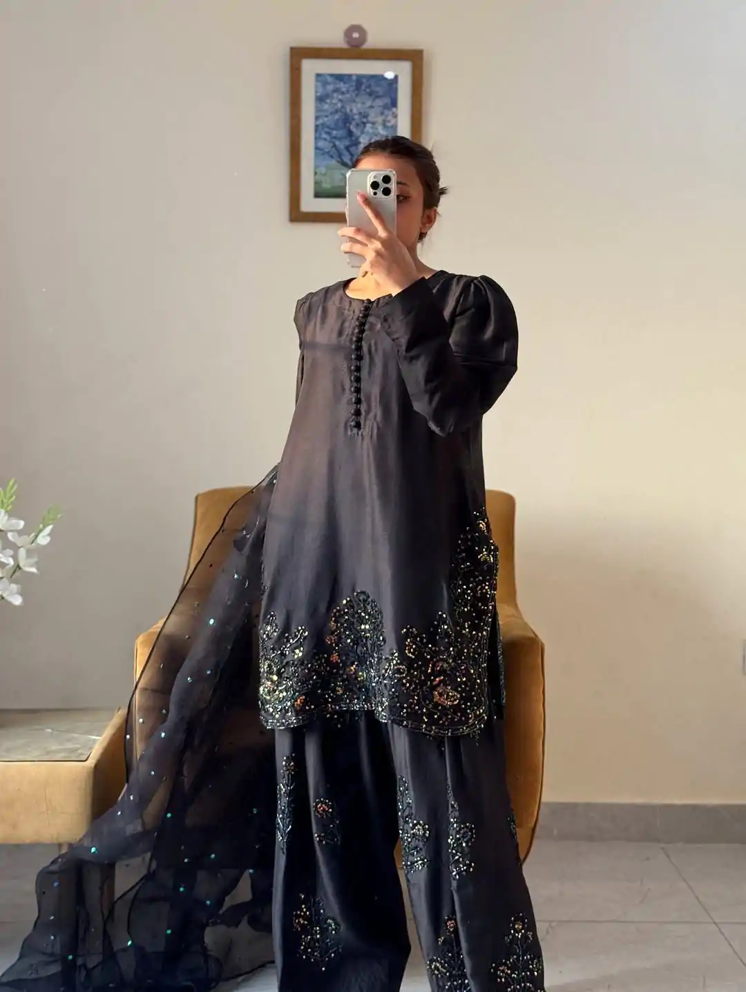 SRK 5267 Black Pure Natural Crep Silk with Embroidery Work Salwar Suit . Exclusive Offer ₹1949. Delivery 4-6 Working Days. Shop now. | Designer Suits, Jump Suits, Casual Suits, Creative suits, Palazzo Suits, Party Wear Suits, Patiala Suits, Salwar suit, Straight Suits
