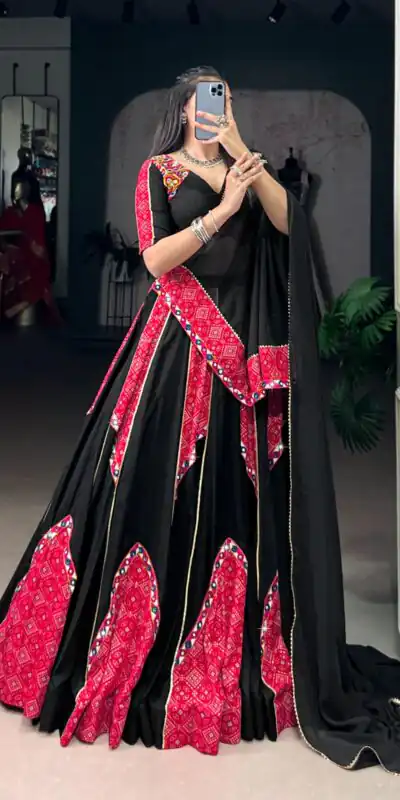 LNB 1683 Black Pure Rayon with Mirror Work & Gamthi Work Lehenga Choli . Introductory Price ₹3949. Delivery 4-6 Working Days. Shop now. | Embroidered Lehenga, Bollywood Lehenga, Creative Lehenga, Designer Lehenga, Lehenga, Party Wear Lehenga