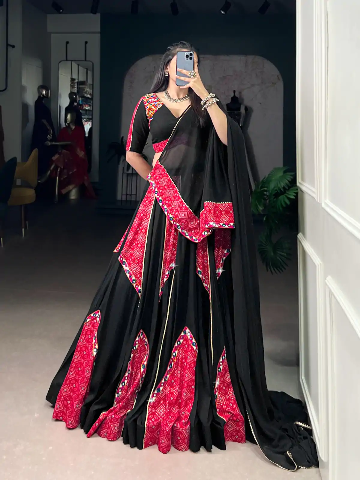 LNB 1683 Black Pure Rayon with Mirror Work & Gamthi Work Lehenga Choli . Introductory Price ₹3949. Delivery 4-6 Working Days. Shop now. | Embroidered Lehenga, Bollywood Lehenga, Creative Lehenga, Designer Lehenga, Lehenga, Party Wear Lehenga