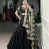 Black Rayon With Zari Work Lehenga Choli
