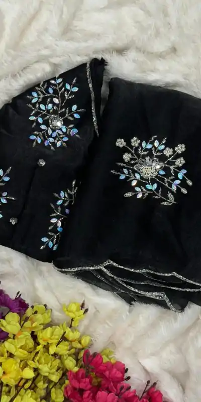 AC JIYA Black Soft Jimmy Chuu with Lace Border & Lace Work Saree . Available at ₹3049 only. Delivery 4-6 Working Days. Shop now. | Bollywood Sarees, Creative Sarees, Designer Sarees, Embroidered Sarees, Ethnic Saree, Modern Digital sarees, Party Wear Sarees, Sarees