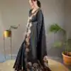 KP 6003 Black Soft Lichi Silk Cloth Lace Work & Lace Border Saree in Best Price ₹1399. Delivery 4-6 Working Days. Shop now. | Bollywood Sarees, Creative Sarees, Designer Sarees, Embroidered Sarees, Ethnic Saree, Modern Digital sarees, Party Wear Sarees, Sarees