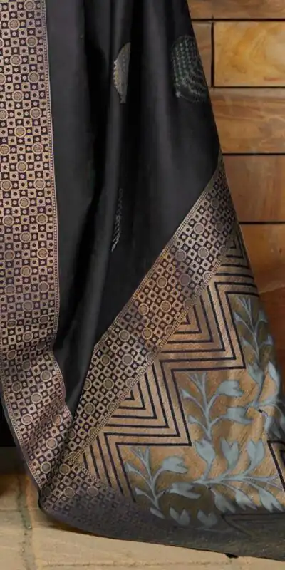 KP 4027 Black Soft Lichi Silk Cloth With Lace Border & Lace Work Saree. Special Price ₹1499. Delivery 4-6 Working Days. Shop now. | Bollywood Sarees, Creative Sarees, Designer Sarees, Embroidered Sarees, Ethnic Saree, Modern Digital sarees, Party Wear Sarees, Sarees